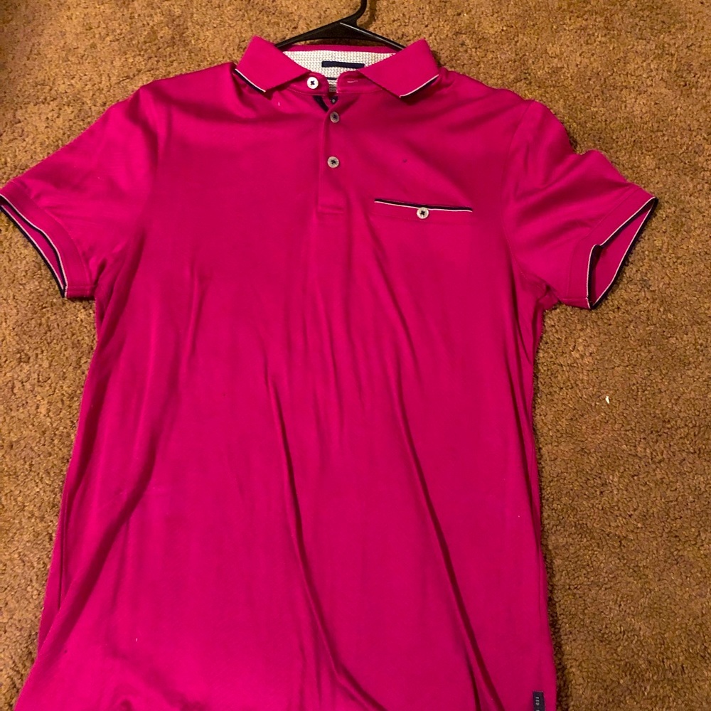 Dark pink polo